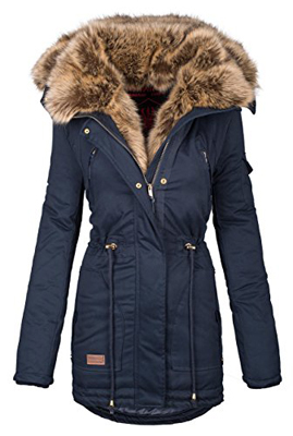 Navahoo Ladies Winter Jacket Parka FVS1 Coat Warm Faux Fur Kin-Joo