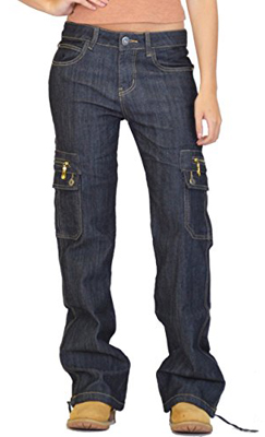 Glamour Outfitters Wide Leg Denim Cargo Jeans