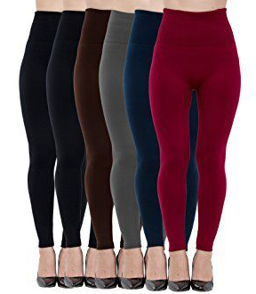 3-pack fleece lined thick brushed Leggings thights by Td  2 black//navy