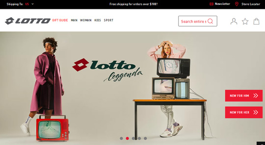 Lotto Sport Italia official website