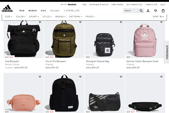 adidas official website womens bags backpacks