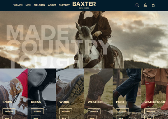 Baxter Boots official website
