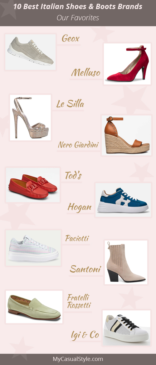 best italian shoes and boots brands infographic