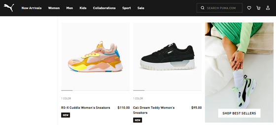 Puma official website